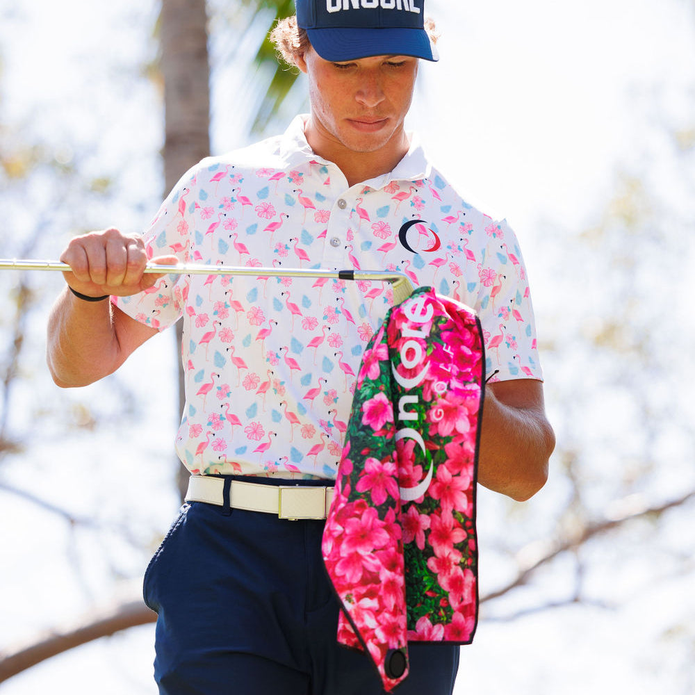 ONCORE GOLFHANDKLÆÐI MEÐ SEGLI LIMITED EDITION AZALEA